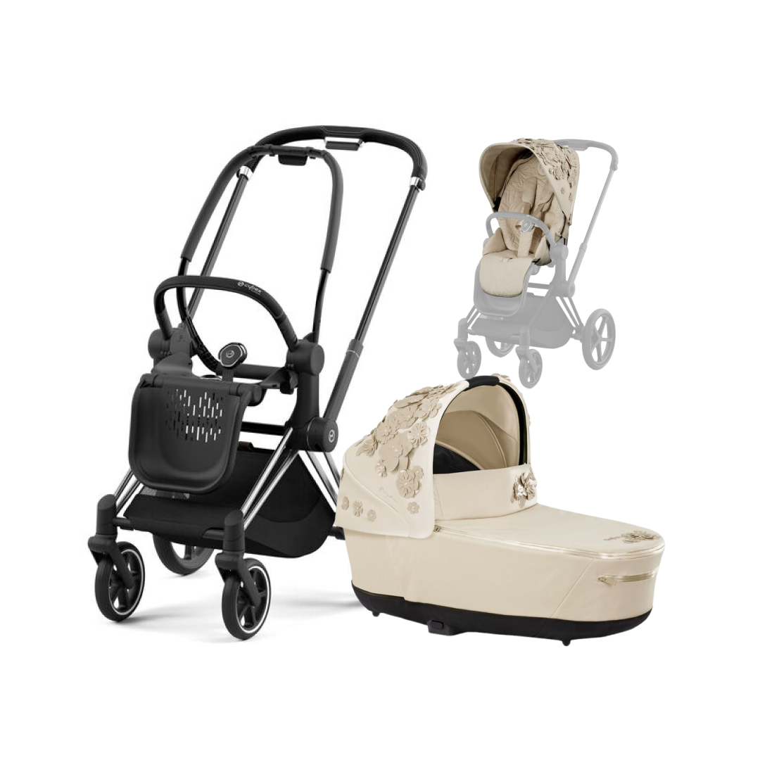 CYBEX Kombikinderwagen Fashion -  Chrome Black - Nude Beige - CYBEX Kombikinderwagen Fashion Chrome Black Nude Beige bei babybrands.de kaufen ✓ sicher, einfach & bequem online bestellen ✓
